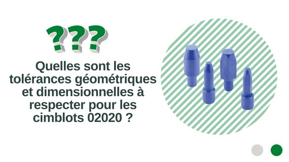 Quelles sont les tolérances géométriques et dimensionnelles à respecter pour les cimblots 02020 ?